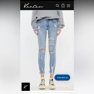 Womens Kancan distressed skinny Jean